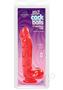 Jelly Jewels Dildo With Balls 6in - Red